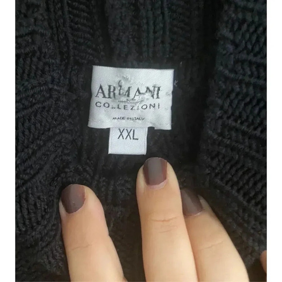 Armani Black Wool Turtleneck Sweater - Picture 5 of 5
